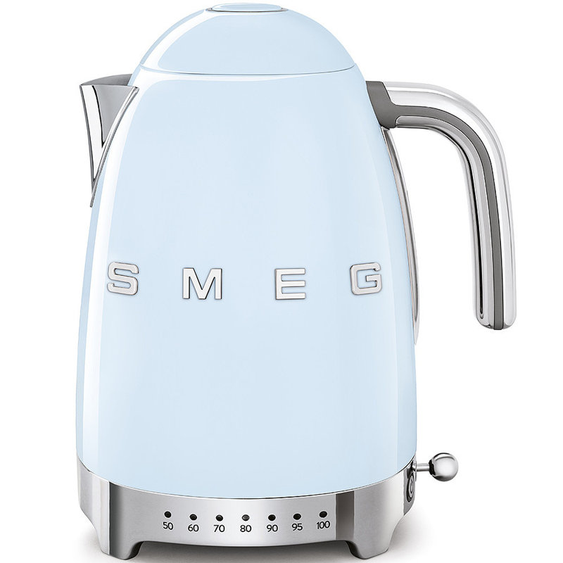 Smeg KLF04 50s Style Retro Variable Temperature Kettle, Pastel Blue