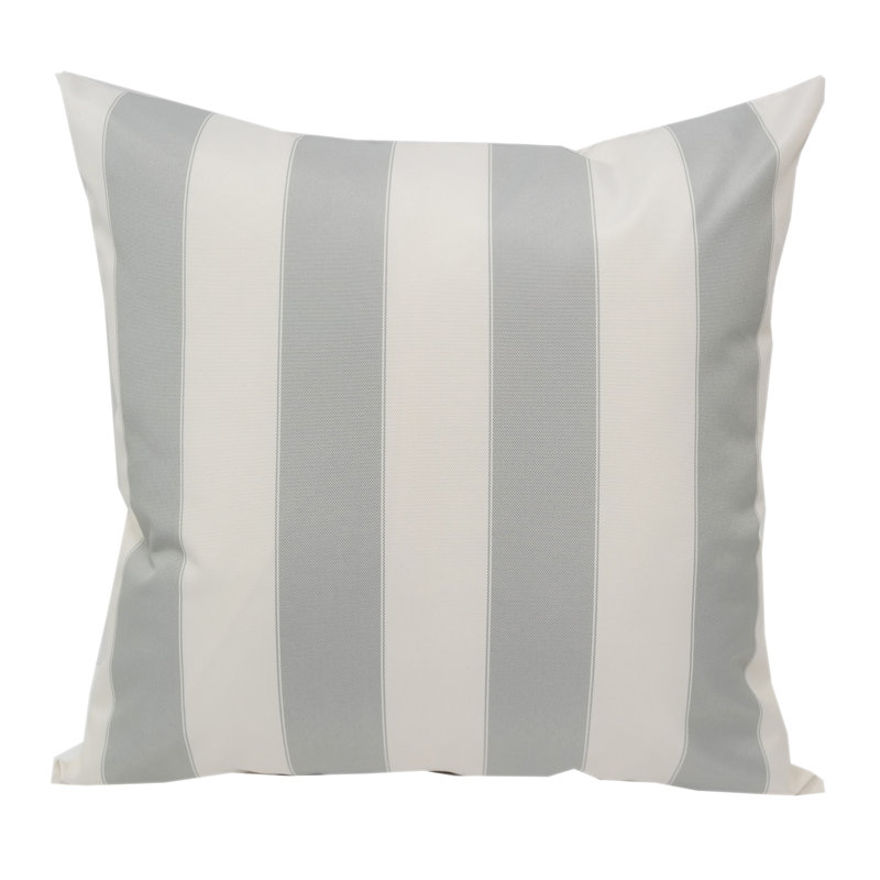 Outdoor Square Pillow Cover & Insert, Light Gray, 20" x 20"