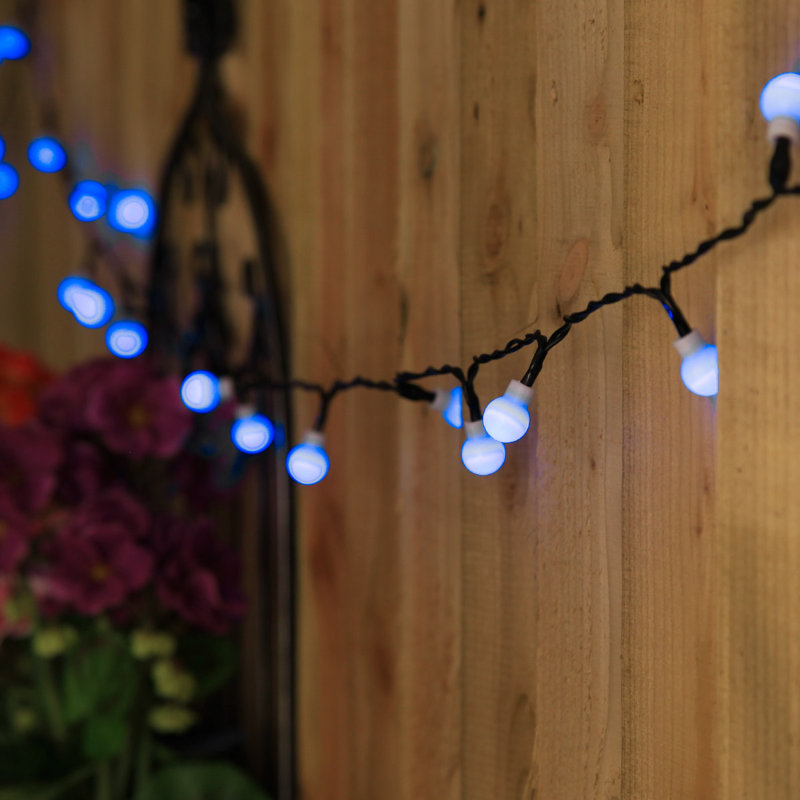 Tabor LED Solar Powered Fairy String Light, Blue, 5M