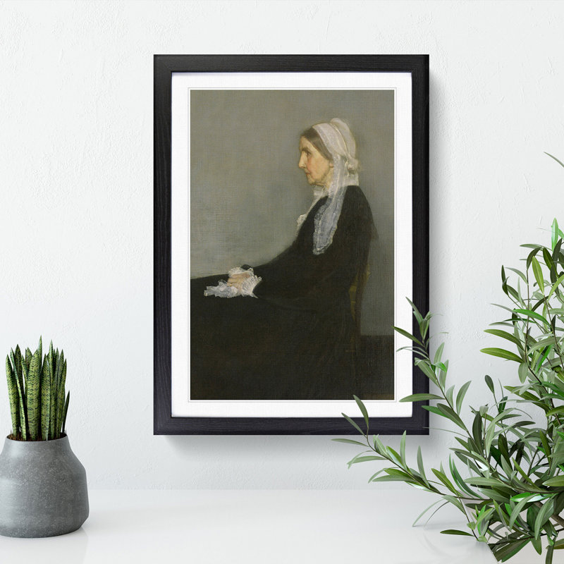 Artists Mother Vol.2 by James Mcneill Whistler - Picture Frame Painting, Black Framed, 36cm H x 27cm W x 2cm D