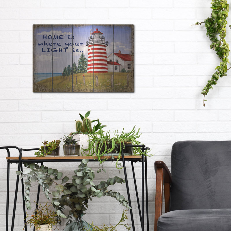 «Home Lighthouse» par Jean Plout, art mural en métal, 16 po x 12 po, 16 po x 12 po