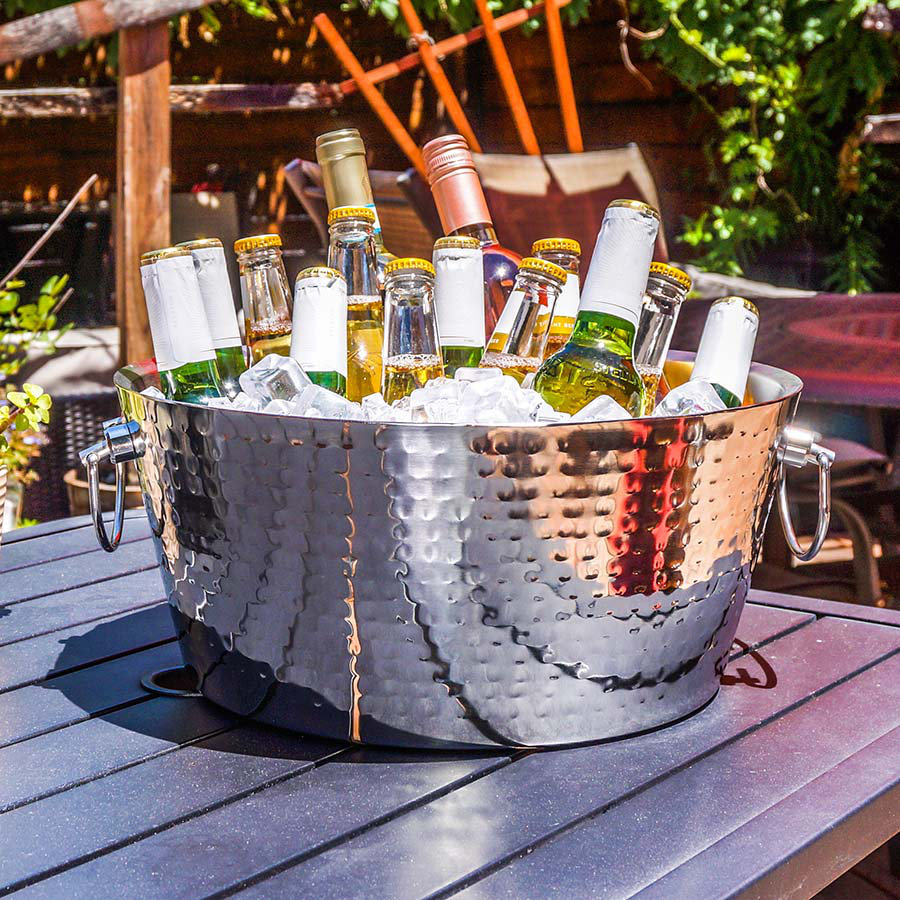 Dakota Fields Saenz Double Walled Hammered Beverage Tub