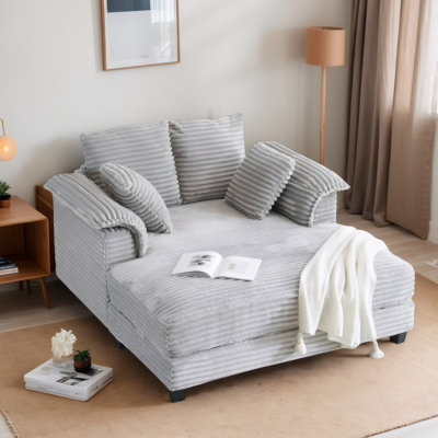 Power Reclining Loveseat Sofa Couch With Power Outlets & Colorful LED Lights For Living Room