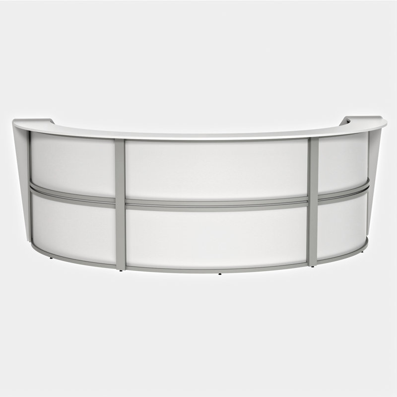 Pecora 3 Person U-Shaped Synthetic Laminate Reception Desk, White