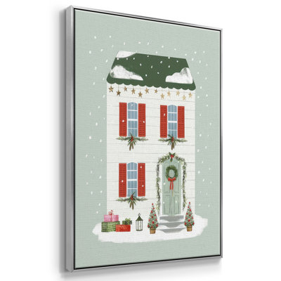 Festive Front Door IV - reproduction sur toile à cadre flottant