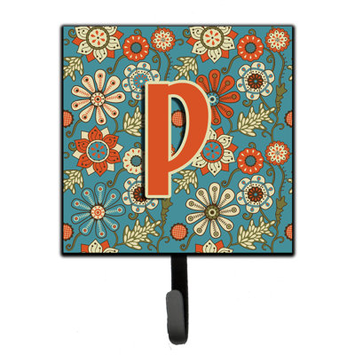 Porte-laisse rétro et crochet mural fleurs