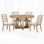 Ensemble de table de salle à manger ronde extensible avec 4 chaises, conception géométrique unique pour une cuisine et une salle à manger polyvalentes