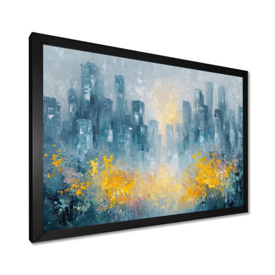 Urban Pulse Of Dreaming Cityscape III - Cityscape, reproduction d'art sur toile encadrée