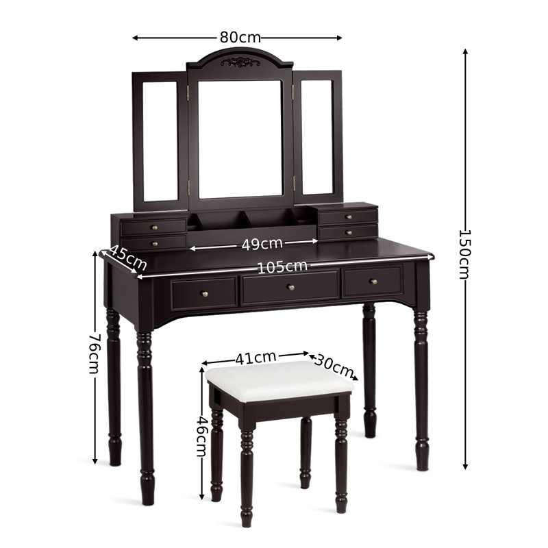 Cearley Dressing Table with Mirror