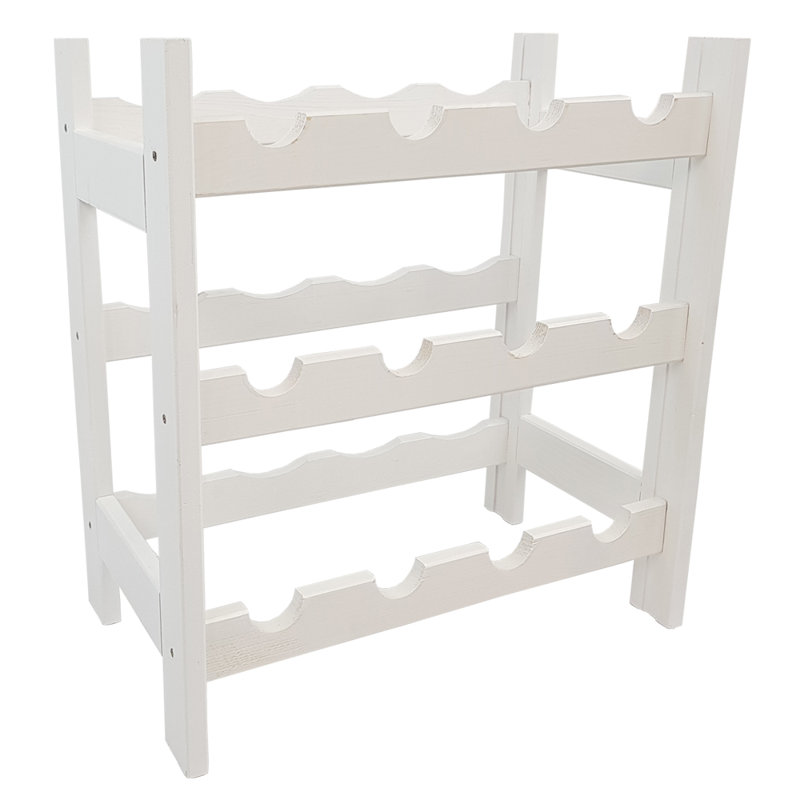 Janice Floor Wine Bottle Rack, White