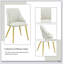Ensemble de chaises d'appoint en cuir synthétique blanc Gaines, confortable et durable pour les intérieurs modernes, parfait pour les repas et les réceptions.