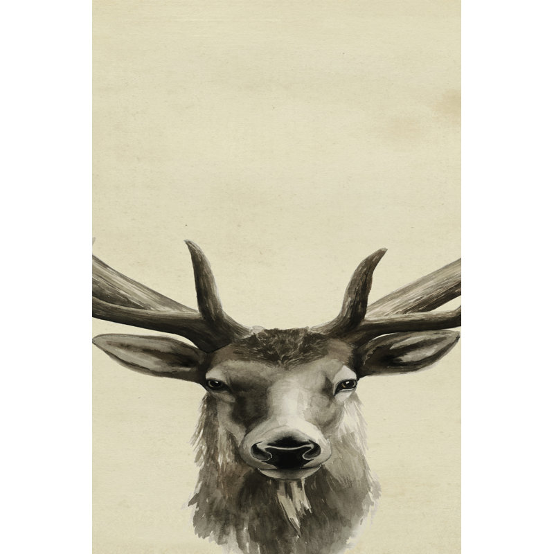 Triptych Elk II 1 Piece Wrapped Canvas Wall Art, 91cm H x 61cm W
