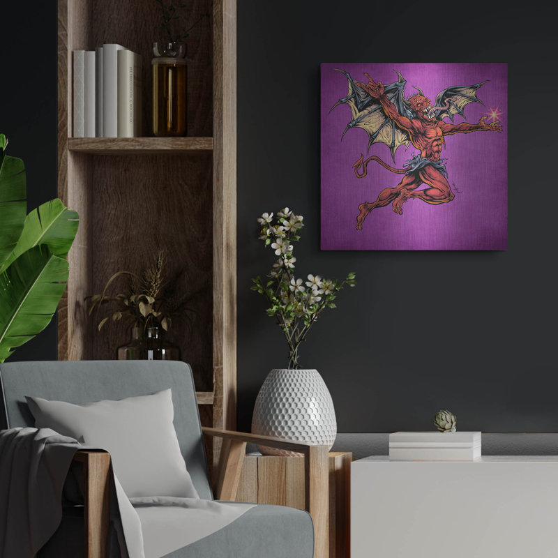«Red Devil With Wings» par Flyland Designs, H 24 po x l 24 po