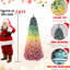 Arbre de Noël multicolore floqué coloré 7,5 pi