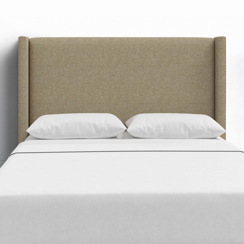 Hanson Upholstered Headboard, Queen, Zuma Natural Textured Linen