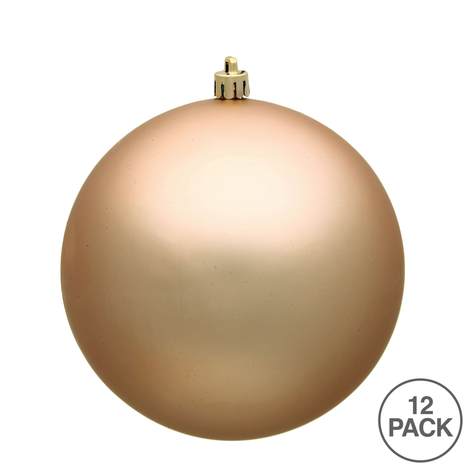 Holiday Décor Ball Ornament, Cafe Latte Matte, 2.75" H x 2.75" W x 2.75" D