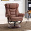 Fauteuil inclinable pivotant avec repose-pieds réglable Kalson, similicuir-899966482