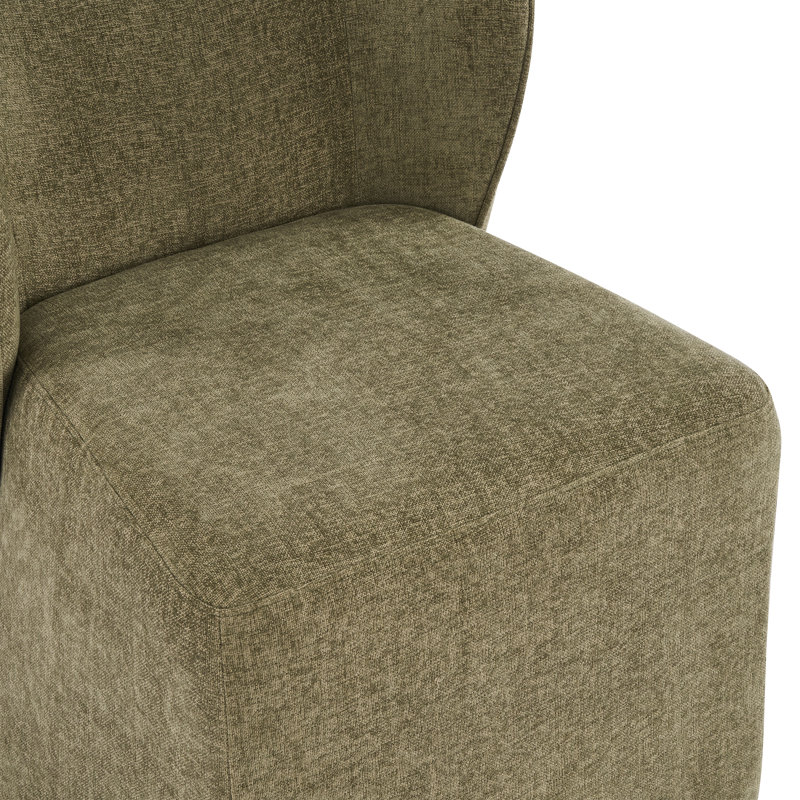 Chaise rembourrée Aurelio, 1, Vert olive