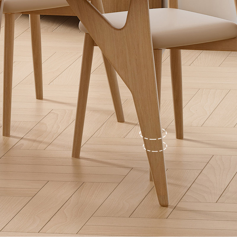 Ensemble de chaises de table en bois de frêne élégant, H 29,52 po x L 70,86 po x l 35,43 po