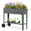 Pot de fleurs surélevé en métal avec pieds - Usage extérieur-1170246613
