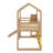 Twin Size Wood House Loft Bed With Shelves And Light-1839574522