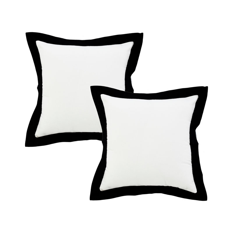 Ensemble de 2 coussins décoratifs Fablewyn, White/Black