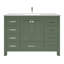 Ensemble de meuble-lavabo autoportant 48 po Anvay en vert forêt avec comptoir en quartz de Carrare-1129718972-1147720378