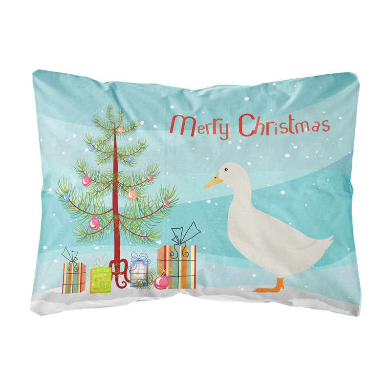  Coussin intérieur / extérieur American Pekin Duck Christmas