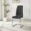 Kylooe Modern Marble Effect And Silver Dining Table Set With 4 Modern Faux Leather Chairs-87329571