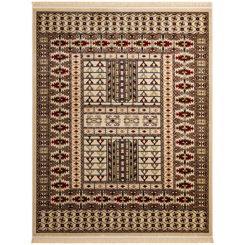 Tapis beige Aucun, Rectangle 7 pi 10 po x 10 pi