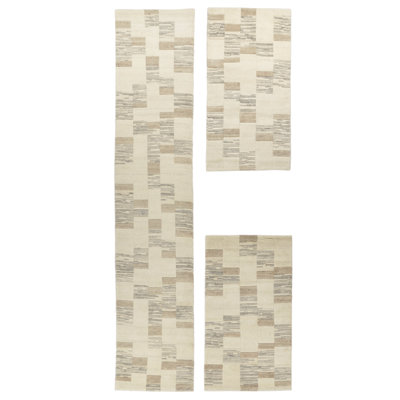 Runner Nakarta Geometric Wool Hand Woven Area Rug Set
