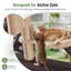 Enceinte d'extérieur pour chat Catio, maison pour chat d'extérieur à 4 niveaux avec roulettes, cages pour chat intérieur grande fenêtre Catio - Toit imperméable