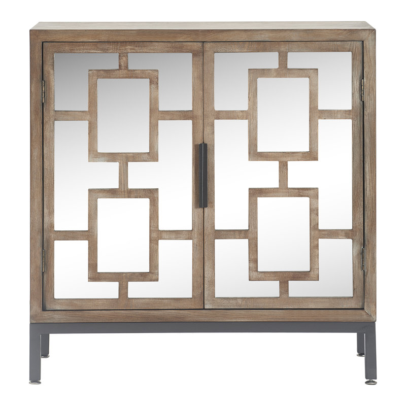 Tommy Hilfiger Hayworth Accent Storage Cabinet with Mirrored Doors