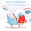 Cheval à bascule pour enfants, chaise en peluche en bois