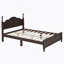 Ensemble de chambre à coucher 3 pièces, lit plateforme double en bois et deux tables de chevet-613330440-613330441