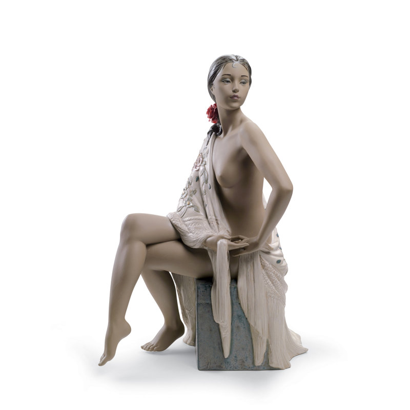 Nude with Shawl Woman Figurine