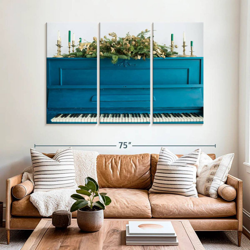 Abarca Classic Blue Piano, H 42 po x l 65 po