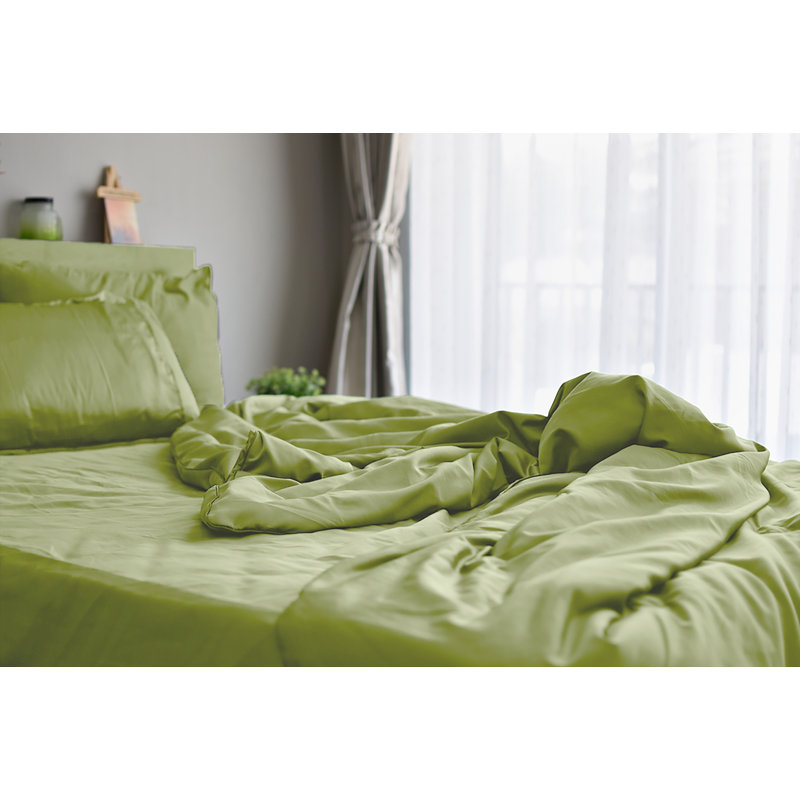 6 Piece Rayon Guest Room Sheet Set Case Pack, King Sheet Set + 1 Fitted Sheet + 4 Pillowcases, Lime