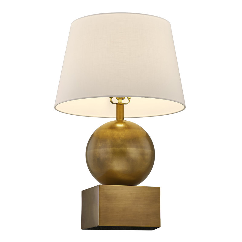 Lampe de table 1 lumière Brumfield, Brun / or