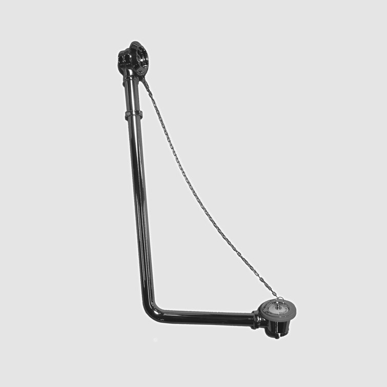 Traditional Bath Chain and Plug Tub Drain with Overflow