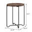 Table d'appoint ronde à plateau rond en marbre rouge et noir