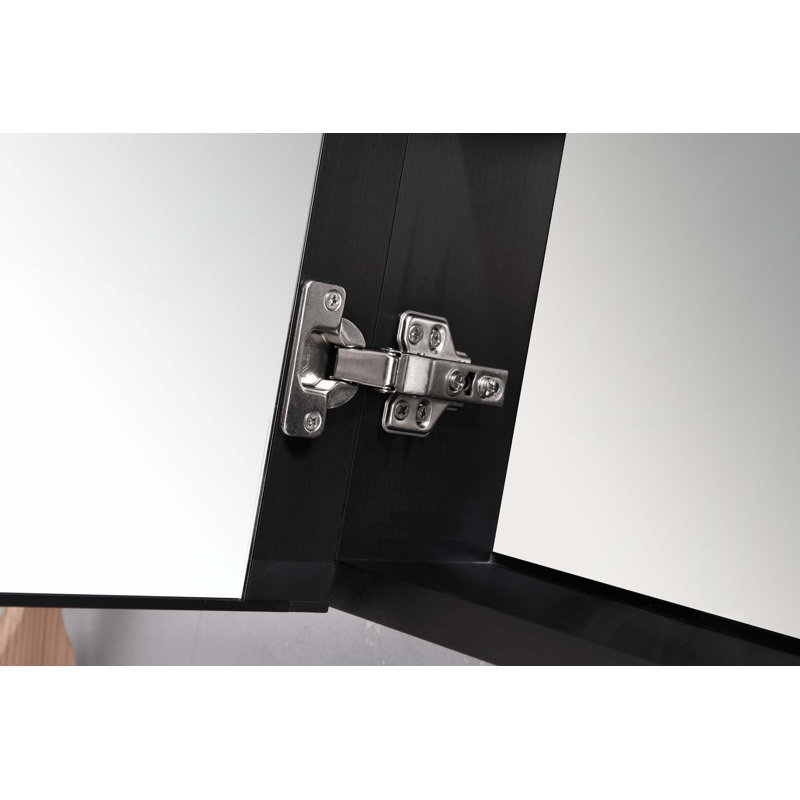 Armoire de salle de bain murale exquise avec rangement polyvalent et miroir élégant