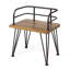 Chaise d'extérieur - 2 chaises rustiques, sièges en bois, cadres en fer, finition et attrayants pour les meubles de patio en métal
