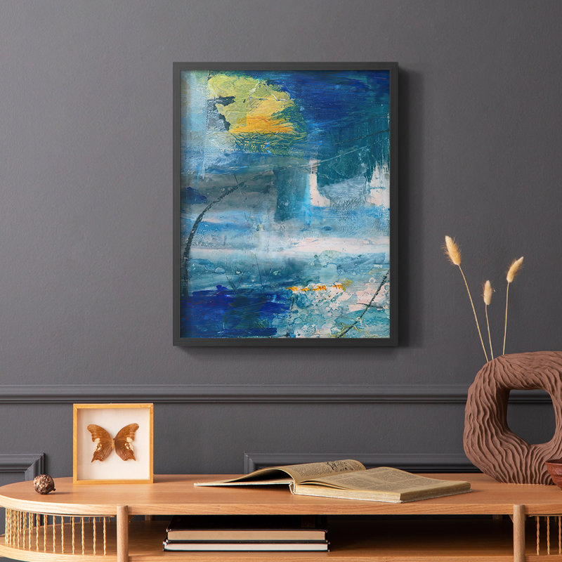 «Spring Winds I», reproduction encadrée - bois massif, H 14 po x l 11 po, Noir