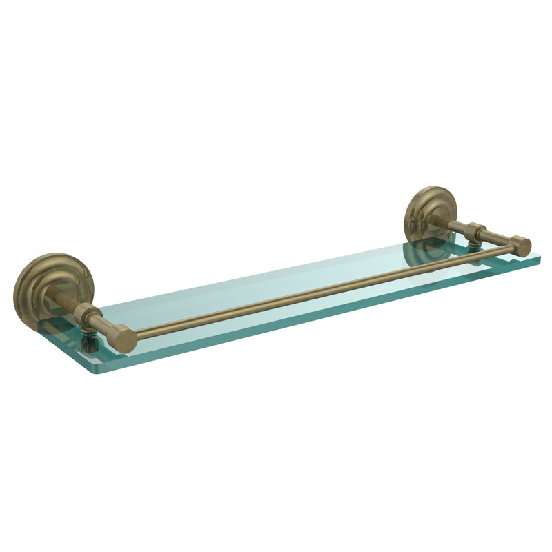 Leamore Bracket Shelf, Antique Brass
