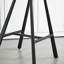 Tabouret de bar en similicuir avec dossier ergonomique incurvé - Structure robuste en métal noir, comptoir avec repose-pieds pour îlot de cuisine, bar et restaurant, 2 ensembles