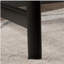 Bureau d'ordinateur industriel en forme de L, finition brune