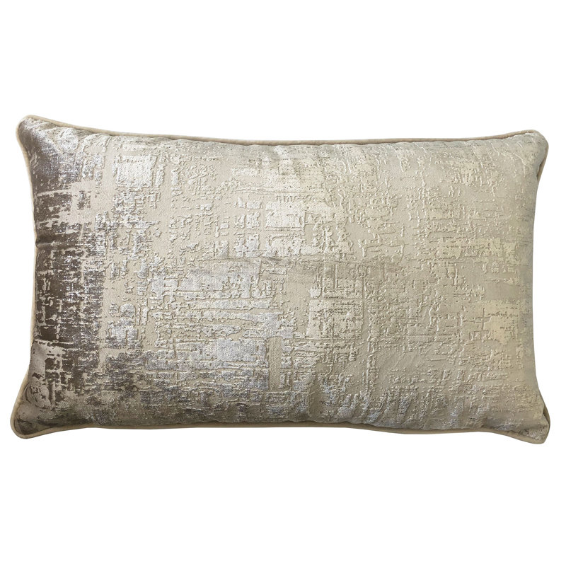 Lumbar Pillow Cover & Insert, Beige, 16" x 26"