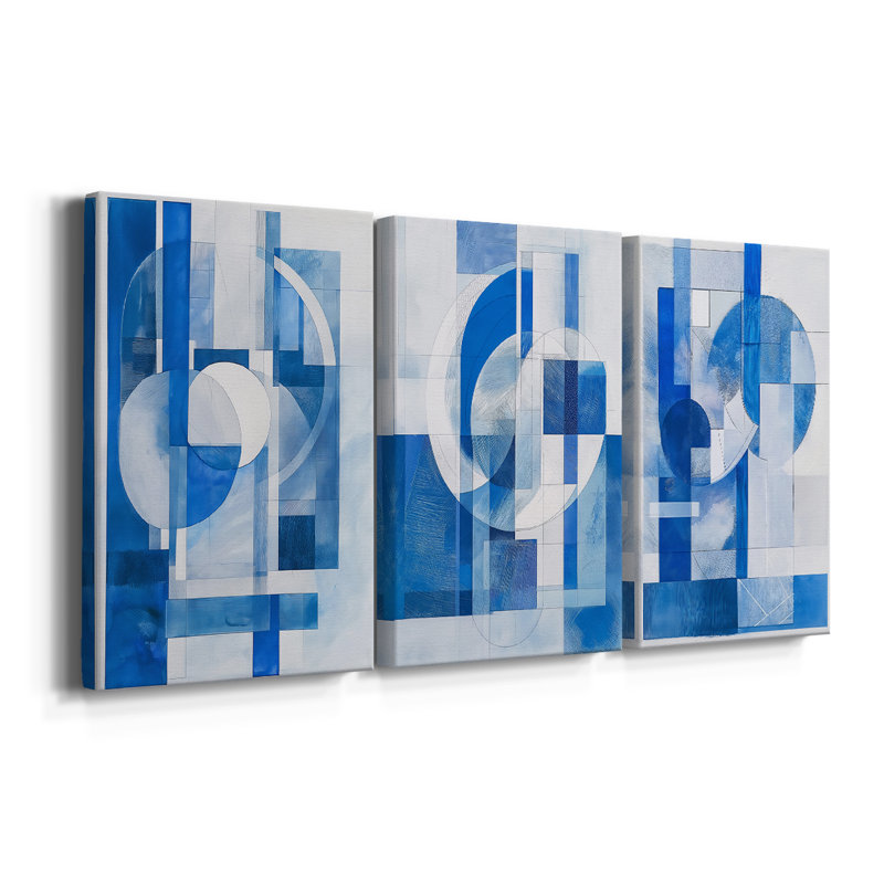 ABSTRACT Series XCIV - Toile tendue sur mesure - 3 pièces, H 48 po x l 96 po