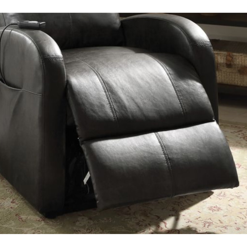 Fauteuil inclinable électrique en mouvement synthétique Ricardo, Noir